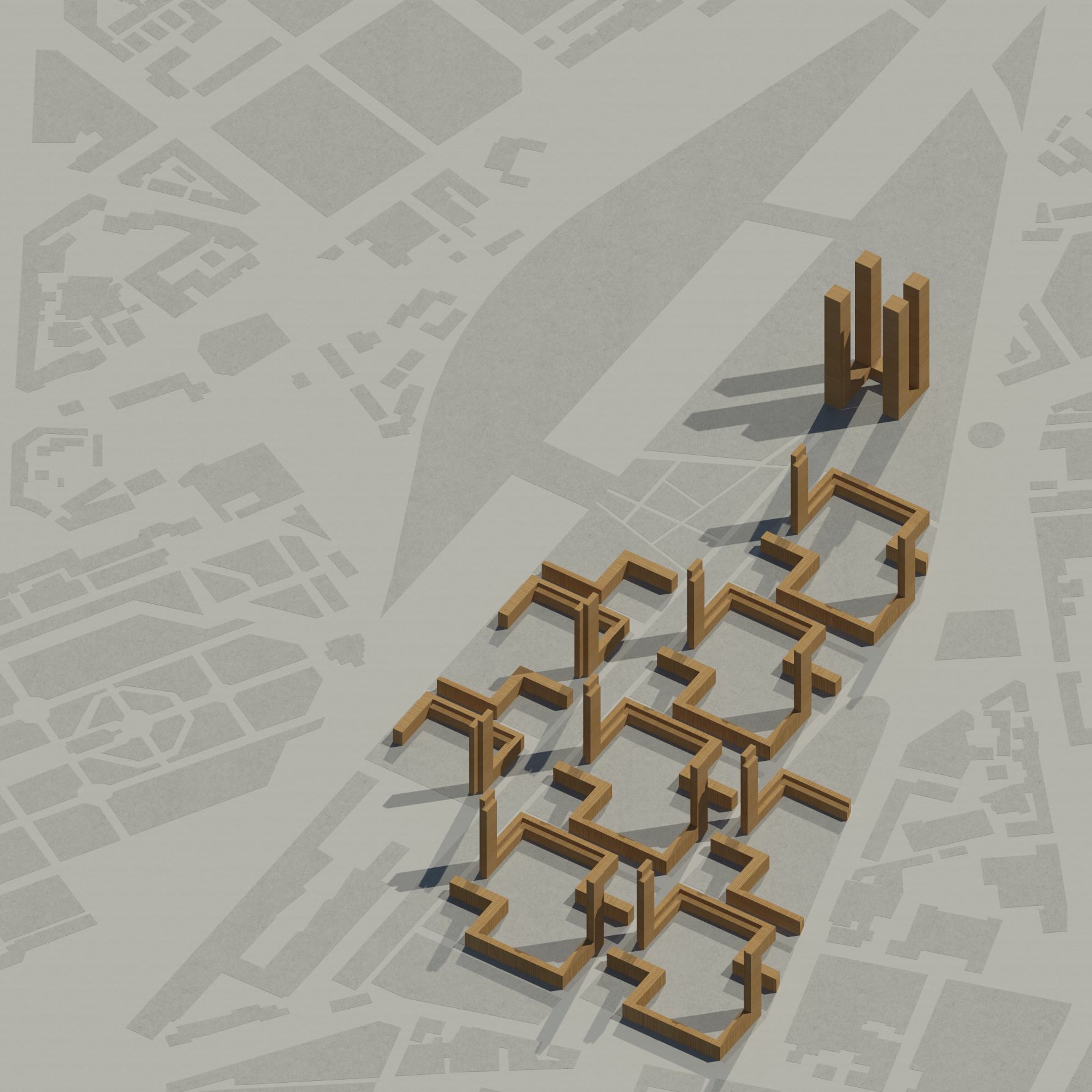 masterplan axonometric projection