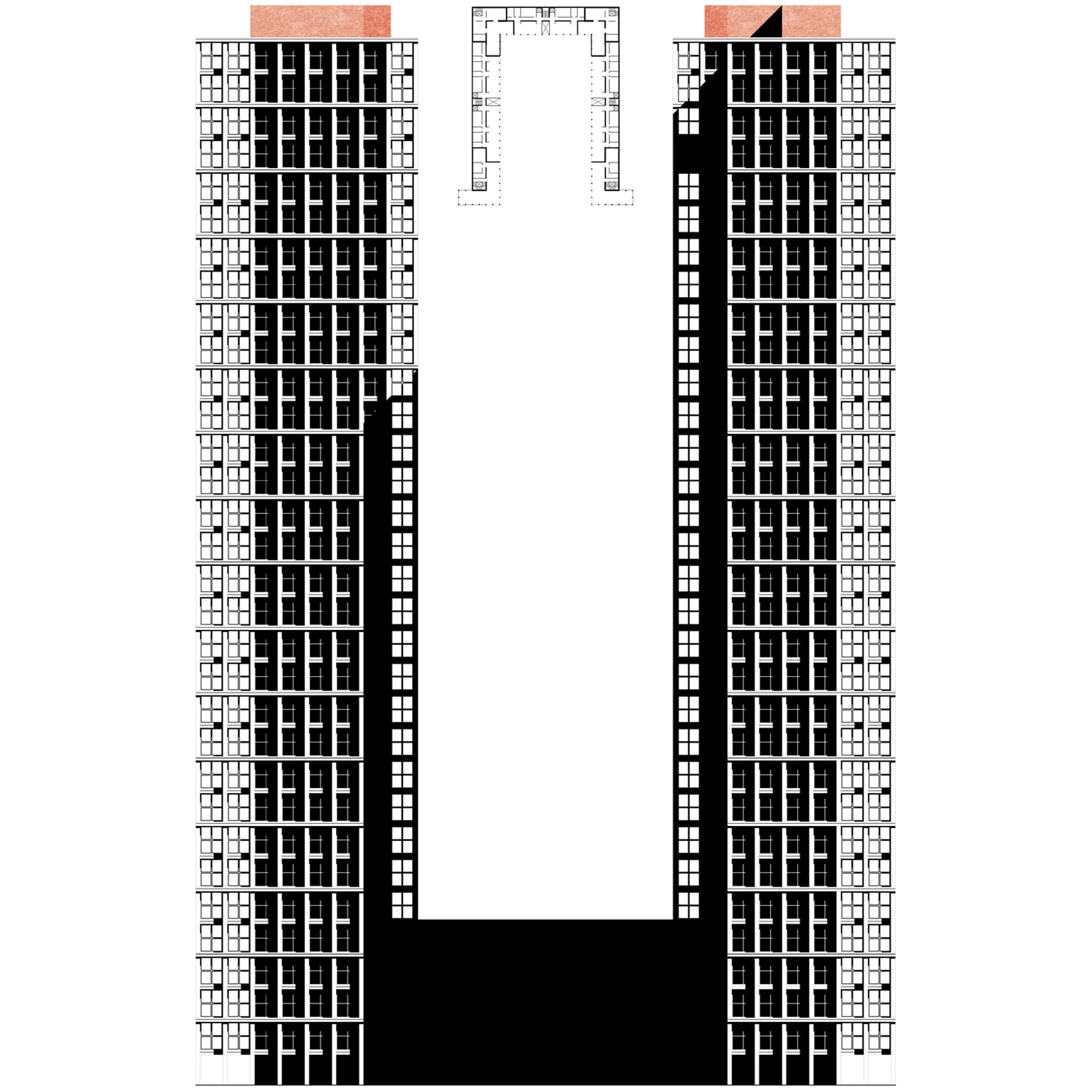 rendered elevation of the main tower