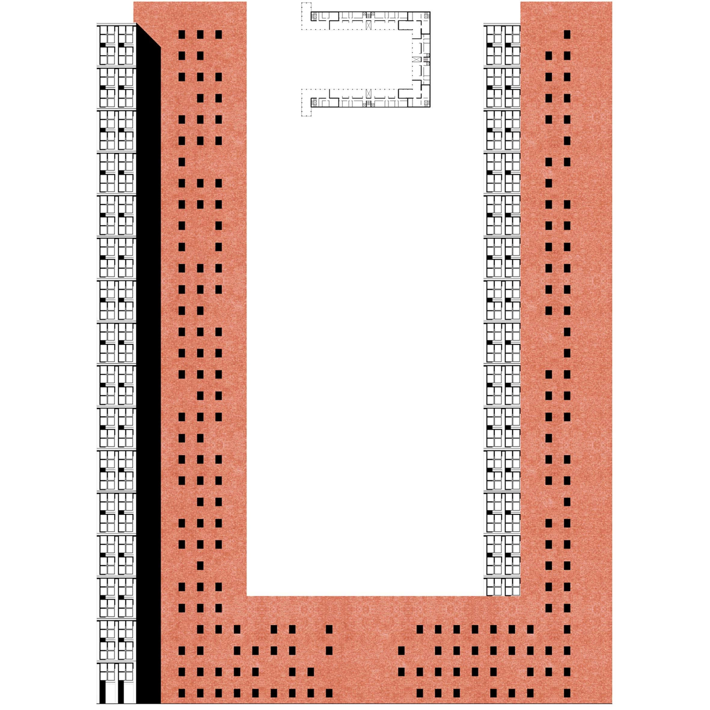 rendered elevation of the main tower 2